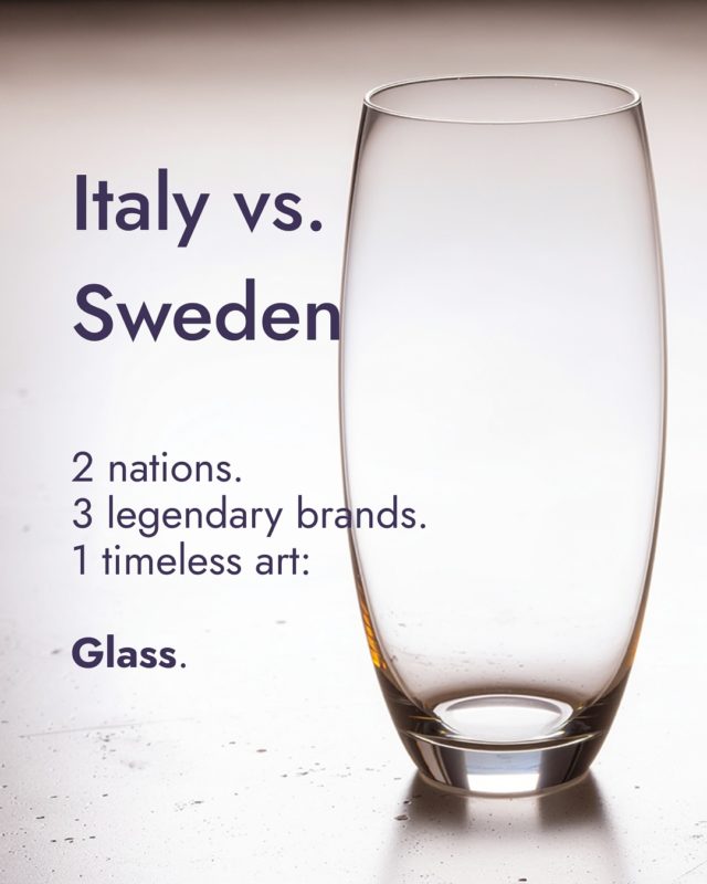 From the colorful furnaces of Murano to the deep forests of Småland, glass tells a story of culture, craftsmanship, and vision.

🇮🇹 Venini embodies Venetian elegance and centuries of tradition.
🇸🇪 Orrefors reflects crystal clarity and refined Nordic design.
🇸🇪 Kosta Boda dares to be bold, artistic, and progressive.

Three brands. Two nations. One shared passion: transforming glass into timeless art.

Swipe through the carousel to explore how Italy and Sweden shaped the world of glass.

Read the full story in our Glass Journal (link in bio).

#HestiaGlass #GlassArt #DesignHistory #MuranoGlass #SwedishDesign